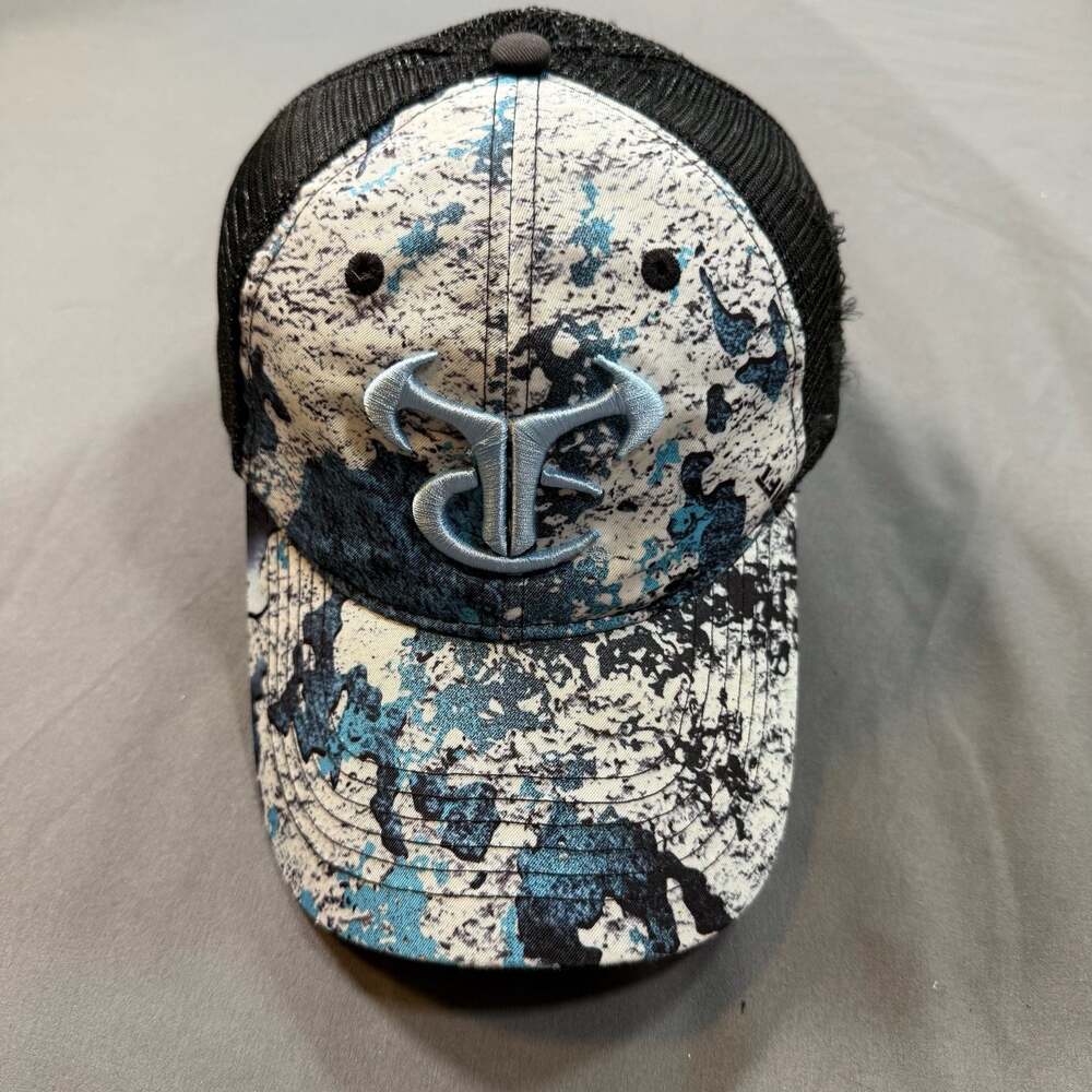 True Timber Camo Blue and Black Mesh Snapback Trucker Hat with Logo